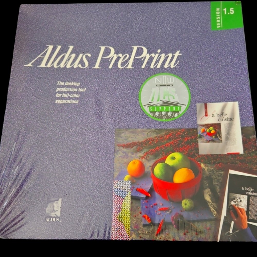 Rare - Vintage Aldus Preprint 1.5 Apple Macintosh Software - Factory Sealed